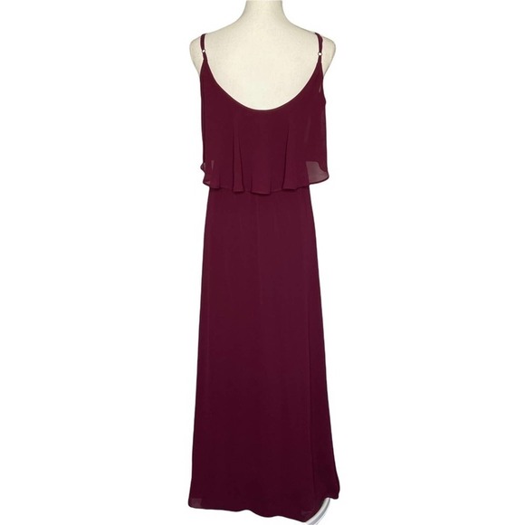 Show Me Your Mumu Caitlin Ruffle Maxi Dress Merlot - Picture 7 of 12
